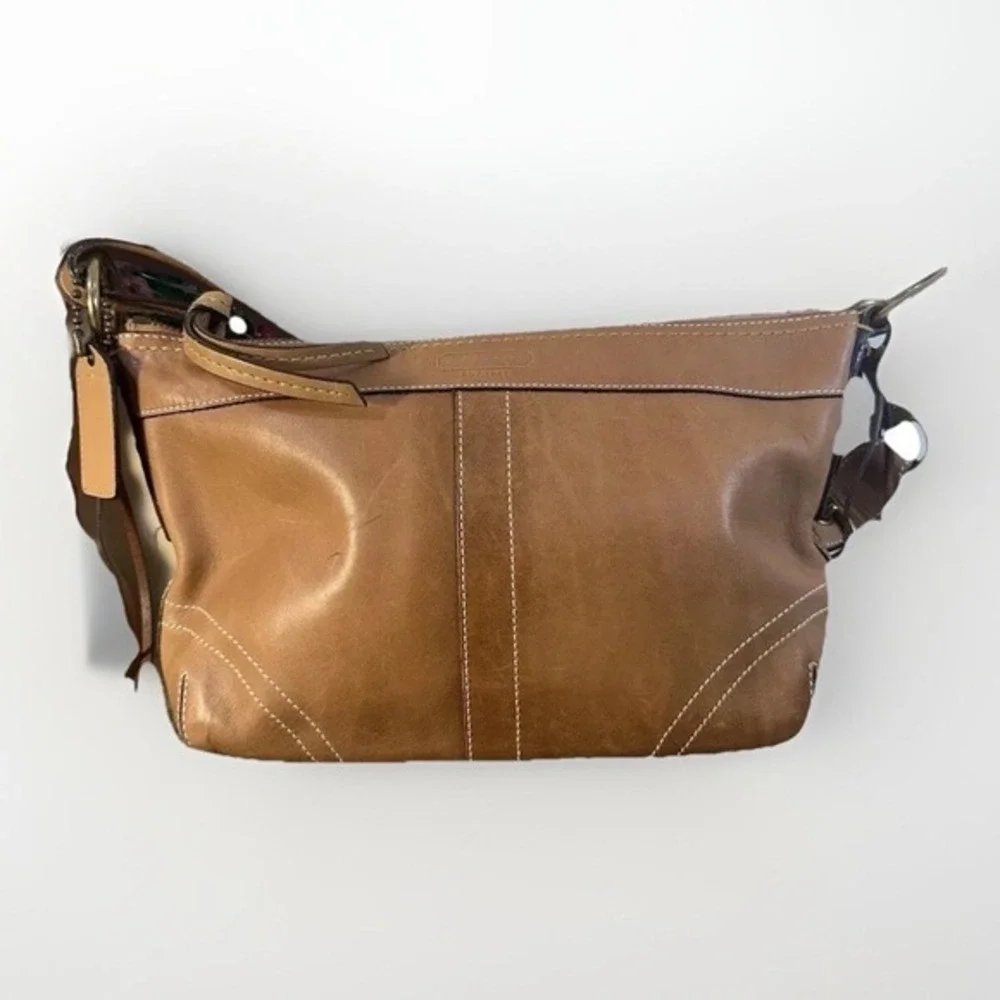 Coach Vintage Legacy Caramel Tan Leather Buckle Purse‎ Handbag Shoulder Bag